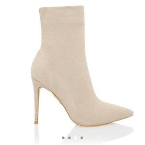 SOLD NEW w TAG HOUSE OF CB Knit Sock Bootie Nude sz 38